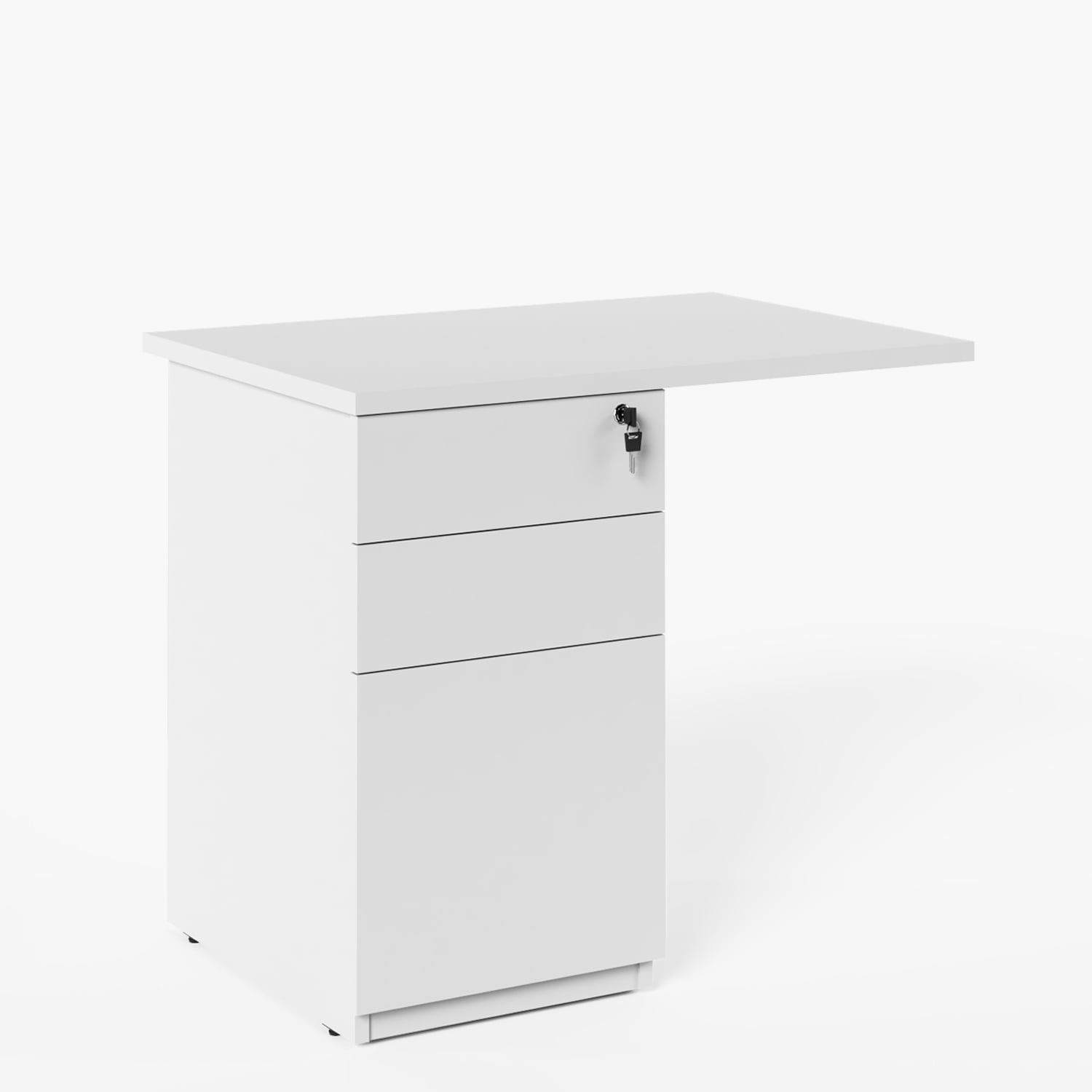 Form Office - Lateral C/cajonera Para Escritorio Space 50x90 Blanco