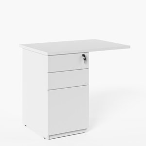 Form Office - Lateral C/Cajonera Para Escritorio Space 50X90 Blanco