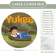 thumbnail image 2 of Yukee-theme Fitted Round Tablecloths Elastic Edged Table Covers Waterproof Table Cloth for Kitchen Holiday Party Tables Decor 120cm, 2 of 6