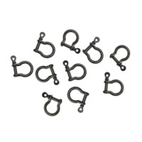 Bothyi - 10 Uds. Hebillas De Herradura Hechas A Mano Llave Chian Arco Grillete Para Juguetes Correas Artesanía Bronce