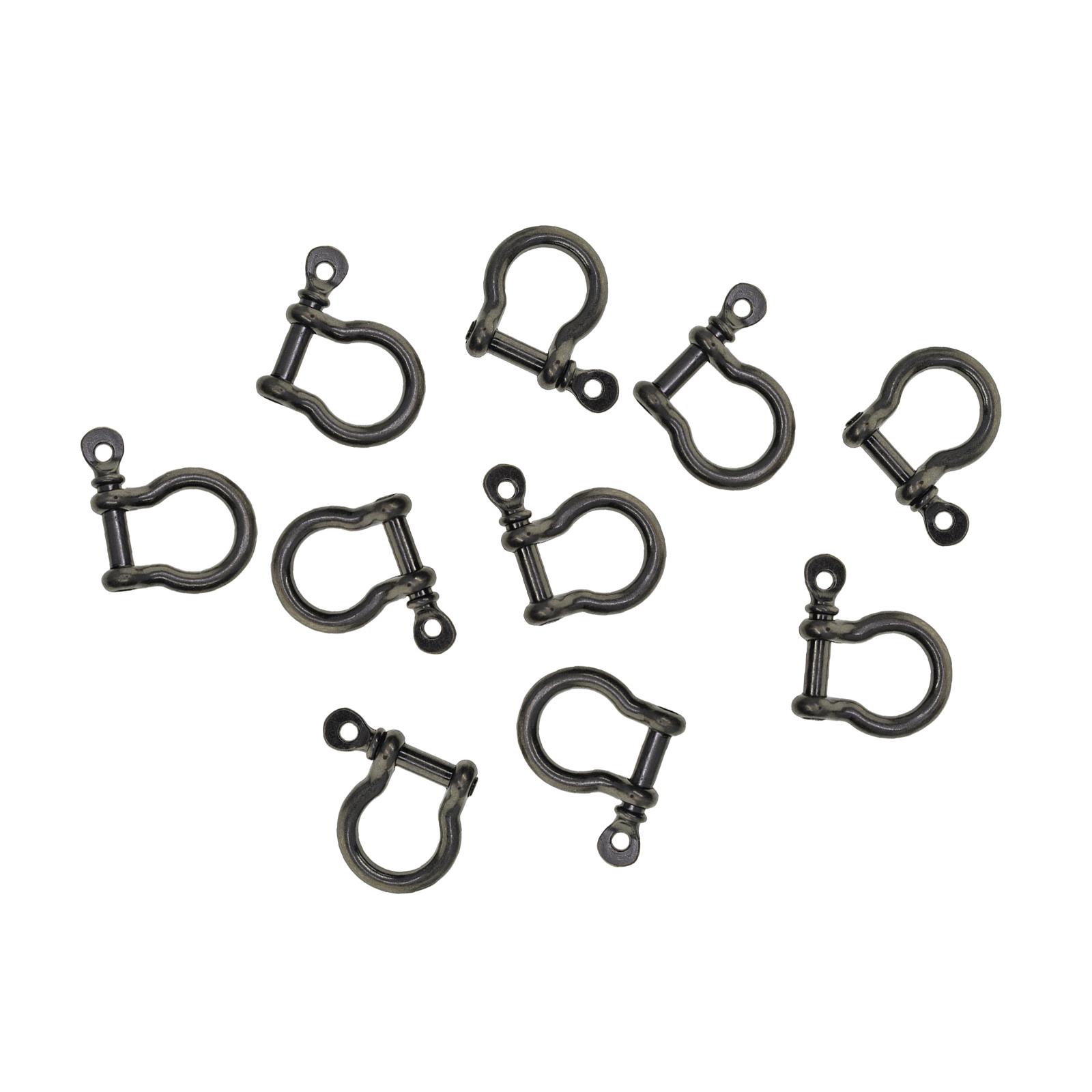 Bothyi - 10 Uds. Hebillas De Herradura Hechas A Mano Llave Chian Arco Grillete Para Juguetes Correas Artesanía Bronce