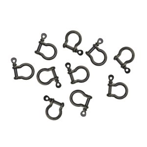 Bothyi - 10 Uds. Hebillas De Herradura Hechas A Mano Llave Chian Arco Grillete Para Juguetes Correas Artesanía Bronce