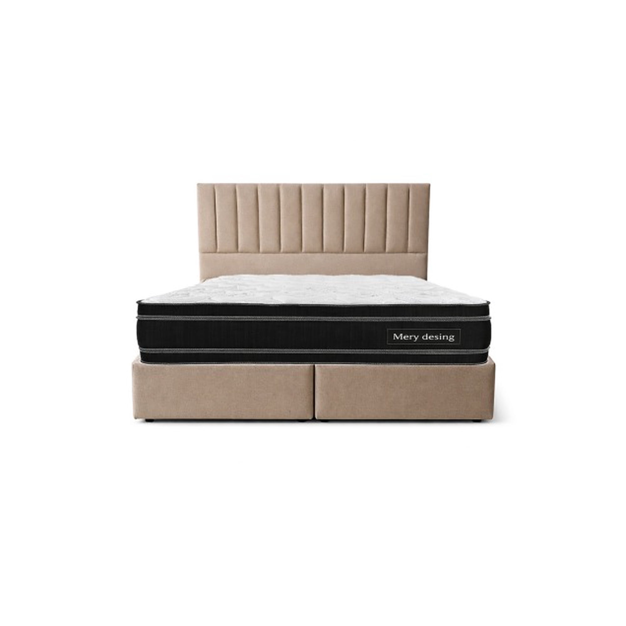 Ethan Desing - Cama Funcional Baúl 2 Plazas + Colchón Mery Desing + Respaldo Turin