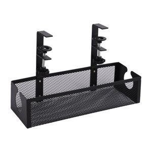 Magideal - Organizador De Cables Debajo Del Escritorio, Bandeja Para Cables, Caja Sin Taladro, Multifuncional Con Orificios Laterales Para El Hogar Y La Oficina,