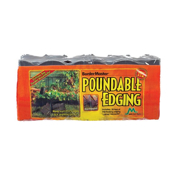 Poundable Edging Master Mark, plástico negro, 6 cm x 15 m