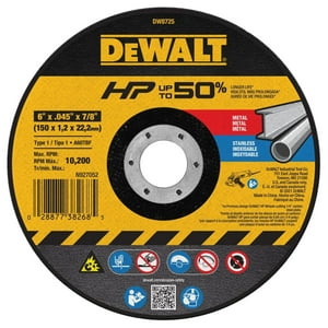 Dewalt - Disco De Corte Dw8725 15 24 Cm X 1 02 Mm X 2 22 Cm A60
