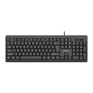 Philips - Teclado Usb K224 Spk6224 Negro Español Latam