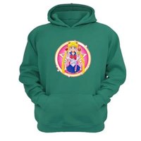 Genérico - Polerón Canguro Sailor Moon Verde Aguamarina Talla Xl Unisex