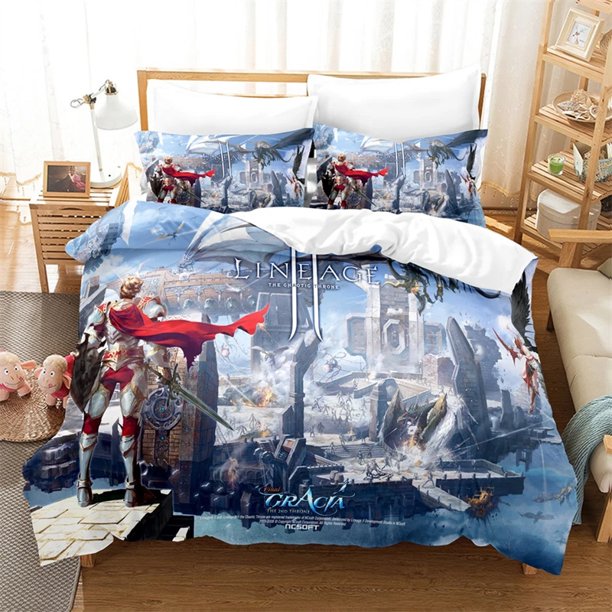 ed Lineage The Chaotic Throne Bedding Set Boys Girls Duvet Cover Pillowcase Bed Kids Adult