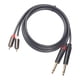 thumbnail image 3 of Cable De Audio Estéreo Macho De 1,5 M 2x6,35 Mm Macho A 2 RCA Chapado En Oro, 3 of 3
