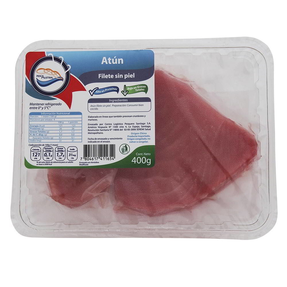 Atun Steak Trozos 400 g Pesca Austral