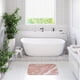 thumbnail image 2 of 1pc Non-Slip Marble Pink Bathroom Mat - Absorbent, Anti-Skid, Contemporary Art, Indoor/Outdoor, Stylish & Elegant Gift, 16x24/20x31 Inches for Bathroom Decoration, 2 of 4