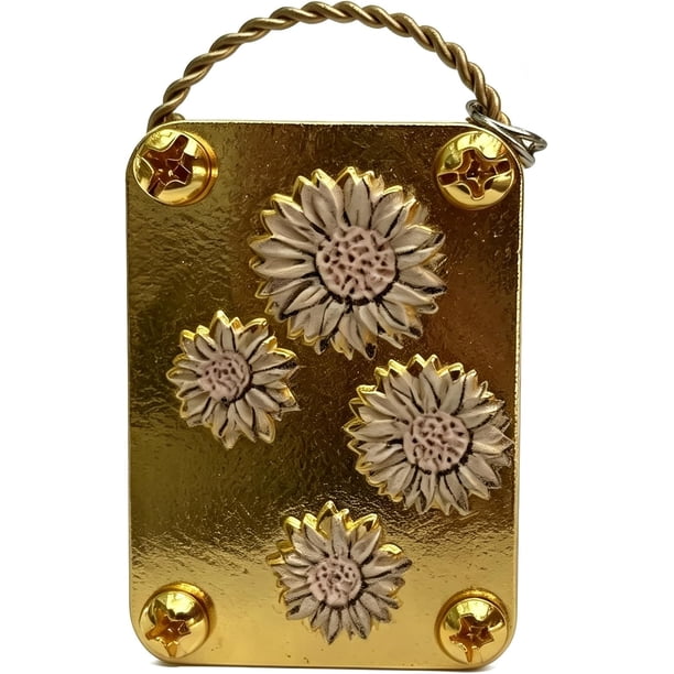 Mini prensa flores kit portátil llavero metal 5x3.5 cm paseos naturaleza manualidades