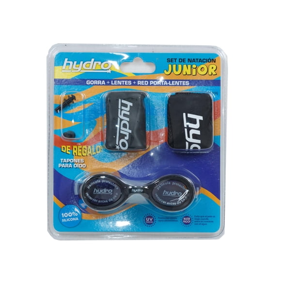 Set natación infantil gorra+lentes+portalentes