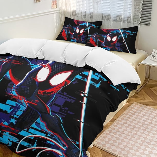 Spider-Man 3-Piece Twin Bed Set - Includes 1 Single Quilt And 2 Pillow Cases Bedding - Fade Resistant Microfiber - Spider