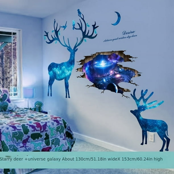 1pc 3D Three-dimensional Wall Stickers Stickers Bedroom Background Wall Room Decorations Self-adhesive Wallpaper