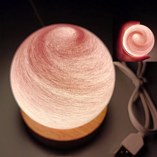 3D Galaxy Planet Light Moon Lamp, Space Night Light Balls Gifts, USB Powered Remote Control Galaxy Lamp Christmas Birthday Gifts For Girls Boys Kids