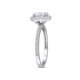 thumbnail image 2 of Anillo de compromiso Gem And Harmony 1,42 ct Moissanite de plata, 2 of 6