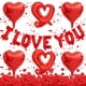 thumbnail image 1 of Set de globos Paivanwoo I Love You con globos en forma de corazón y pétalos de rosa, 1 of 8