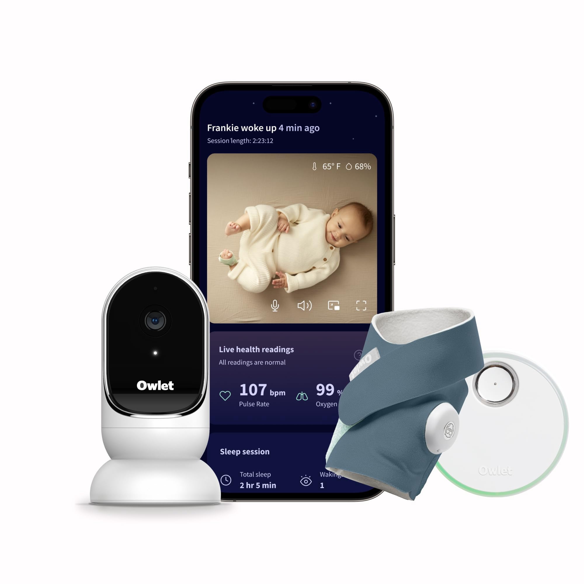 Monitor Inteligente Para Bebés Owlet Dream Duo Con Dream Sock Y Owlet Cam