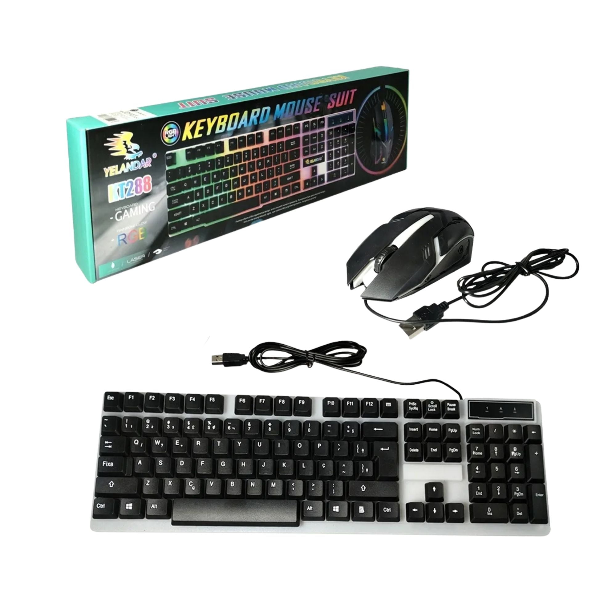 Genérico - Kit Gamer Teclado + Mouse Rgb Colores