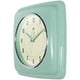 thumbnail image 3 of Reloj de pared Infinity Instruments cuadrado retro de 23,5 cm, color verde, 3 of 7