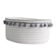 thumbnail image 4 of Preciosa Cesta De Almacenamiento Suave Tejido De Hilo De Algodón Bola De Lana Decoración De Mesa Bola De Felpa Gris, 4 of 5