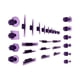 thumbnail image 5 of Juego De Lengüetas Extractoras De Eliminación De Abolladuras De Coche Kits De Herramientas De Reparación De Eliminación De Abolladuras De Coche Universal 28 Uds, 5 of 5
