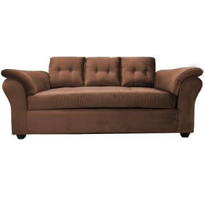 Muebles Jd - Sofá 3 Cuerpos Sira Felpa Café