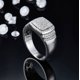 thumbnail image 4 of Anillos de Moissanita con Brillo para Hombre Anillos de Plata Esterlina 925 con Diamantes Pavé Color D/ E VVS1 Anillos Meñique de Moissanita para Hombre (Talla:5-10), 4 of 7