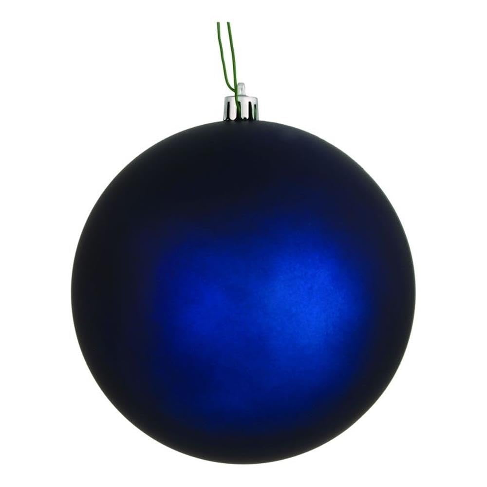 Bola De Plástico Vickerman De Ornaments, Color Azul Medianoche Mate (juego De 4)