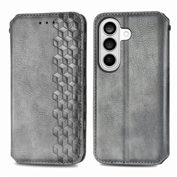 FOXDOCK Funda para Samsung Galaxy S26 Pro | Soporte Ajustable y Billetera Integrada-gris