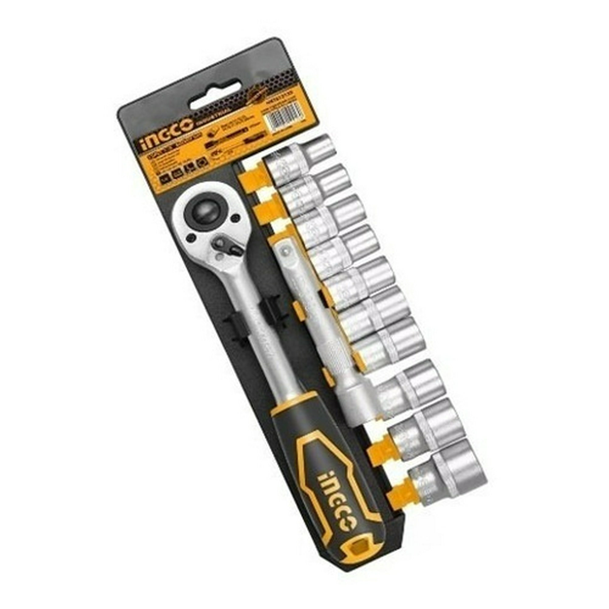 Set Dados Y Chicharra Industrial 12 Piezas 1/2" Ingco Hkts12122