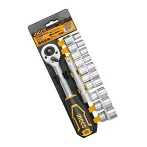 Set Dados Y Chicharra Industrial 12 Piezas 1/2"" Ingco Hkts12122