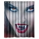 thumbnail image 1 of Cortina de ducha con dientes de vampiro, juego de cortina de baño con ganchos, tamaño 60 x 72 pulgadas, 1 of 3