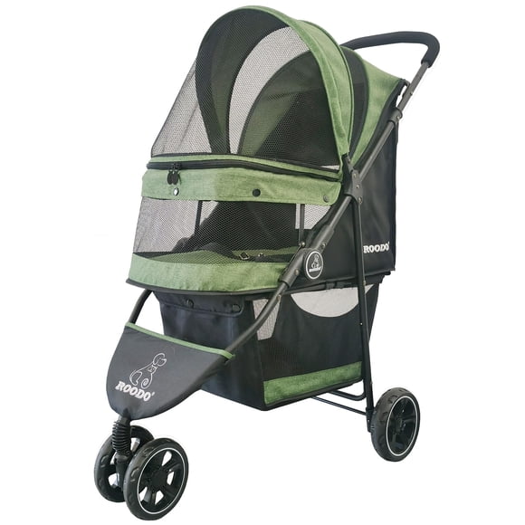 Cochecito Para Mascotas Escort Upgrade De 3 Ruedas Ligero Verde