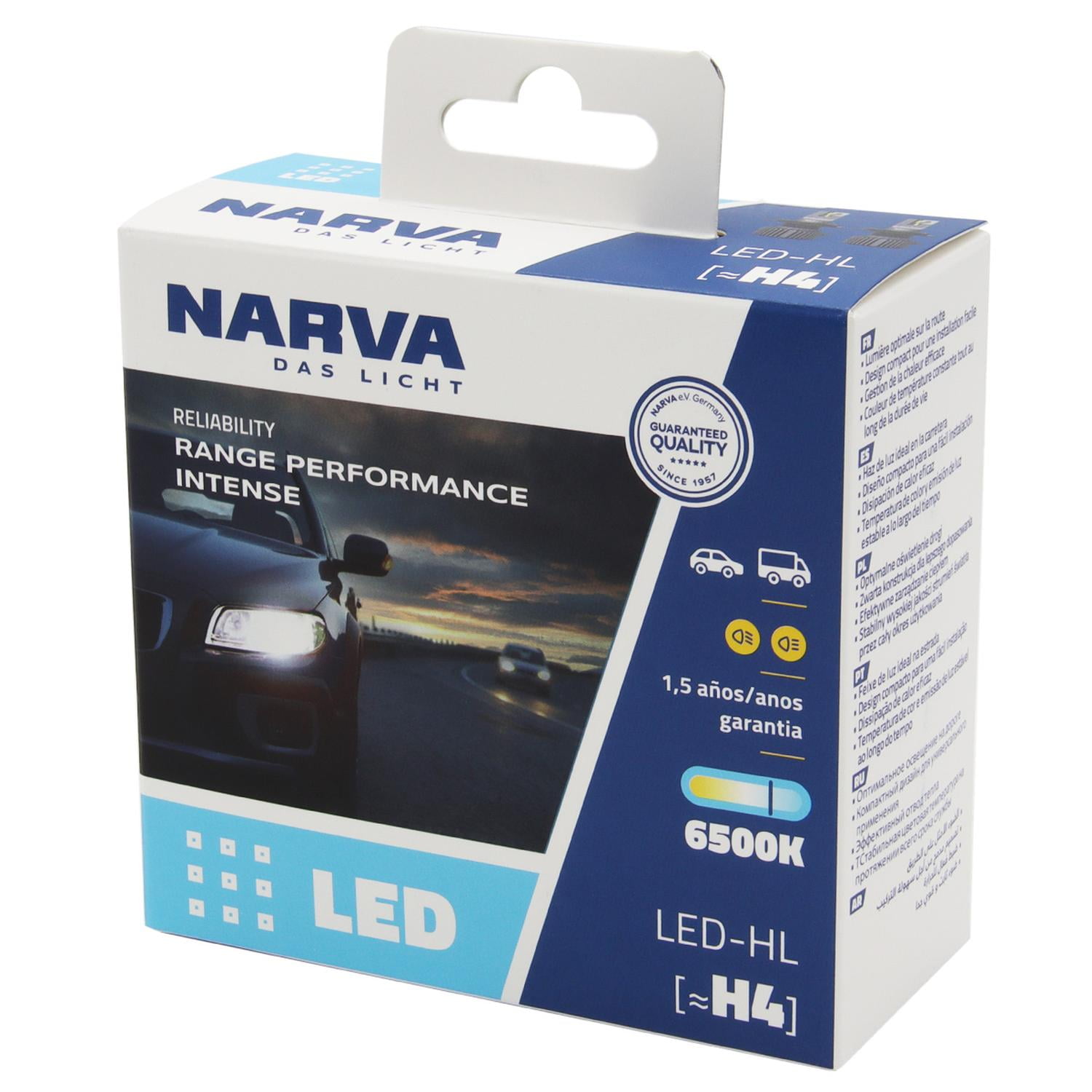 Set Ampolletas Led Narva H4 24w 12/24v Blanco