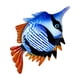 thumbnail image 3 of Peces Pintados A Mano Decoración De Pared Escultura De Peces Tropicales Para Decoraciones Azul, 3 of 5