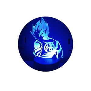 Lelumania - Lampara Ilusion 3D Dragon Ball De 7 Colores, Base Touch