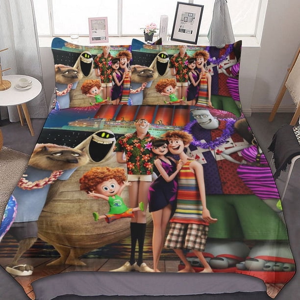 3 Hotel Transylvania 3 Pieces Bedding Sets Soft Comforter Sets Decor Bedroom Gifts