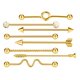 thumbnail image 3 of 8pcs Industrial Piercing Ball Barbell Ear Bar Pendiente 14G Mujeres Dorado, 3 of 5