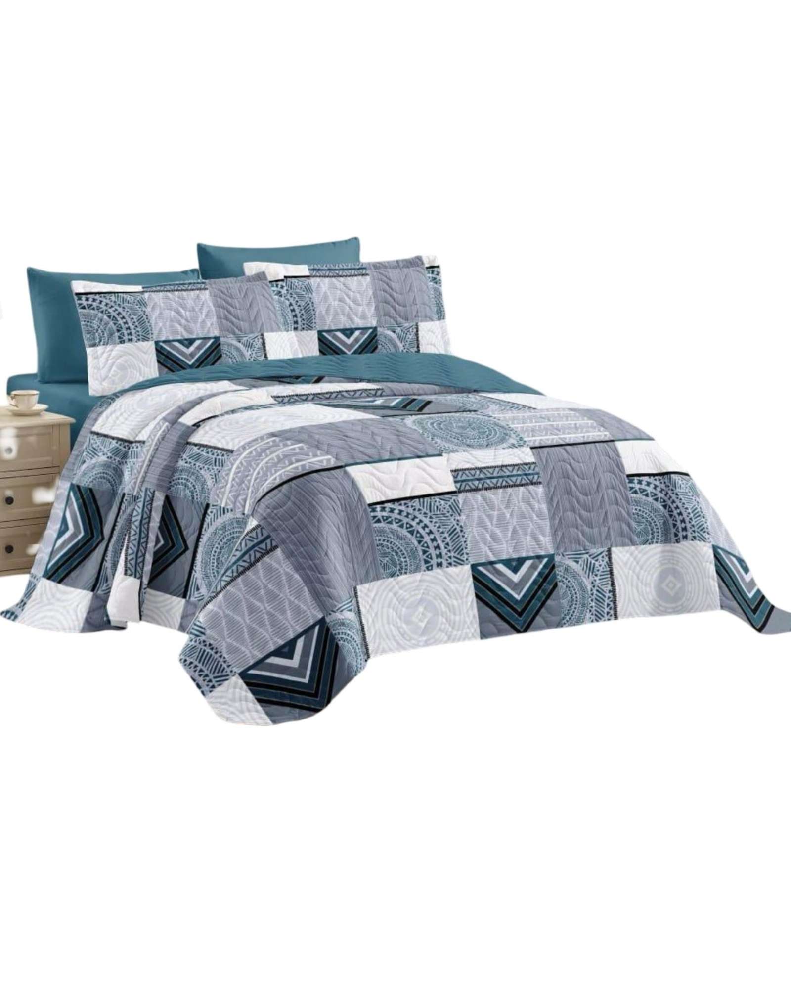 Tengfei - Cubrecama Quilt Verano King