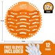 thumbnail image 2 of Pantallas para Urinal LVAP Paquete de 12 con Aroma a Cítricos Naranja Antisalpicaduras, 2 of 8