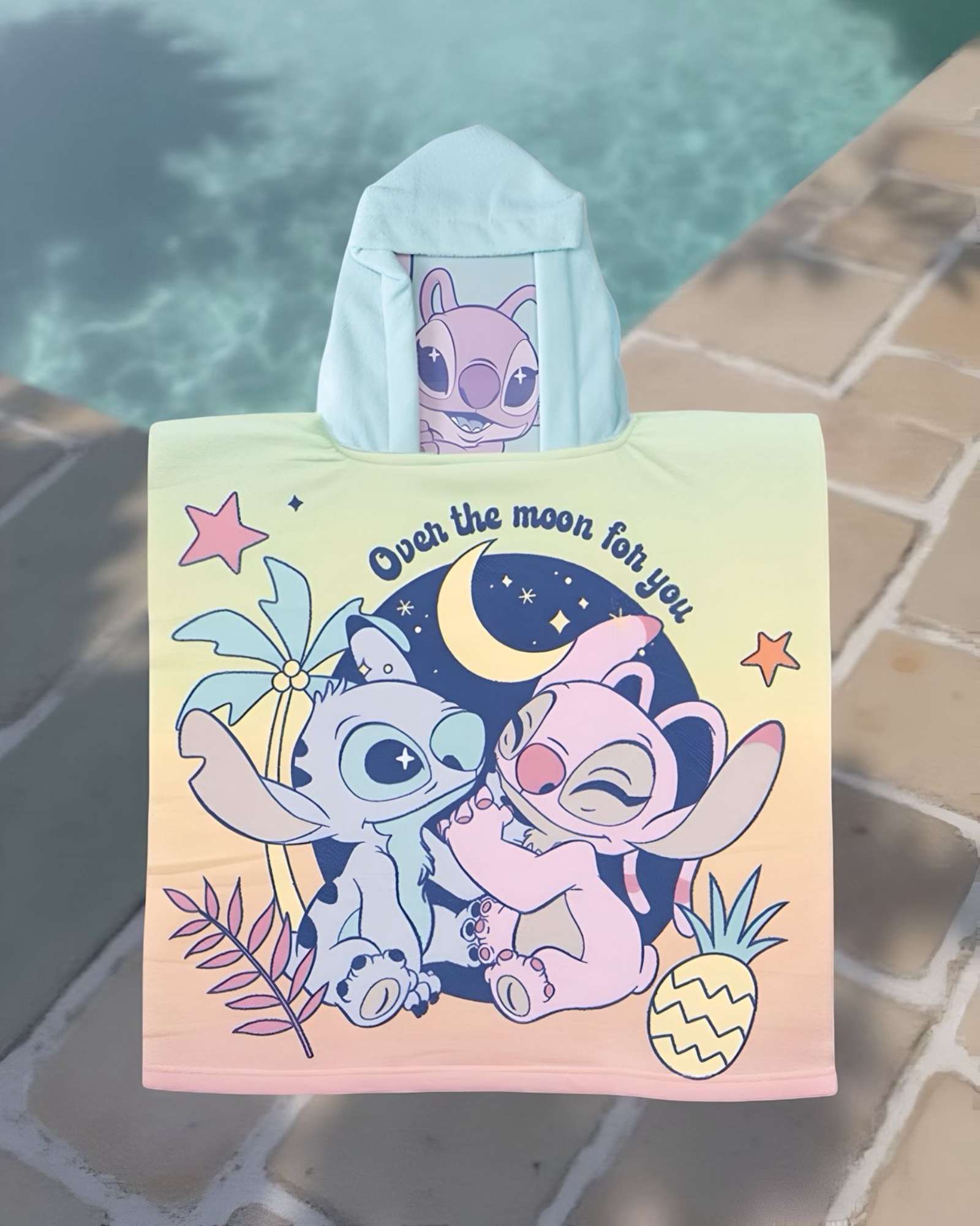 Mashini - Toalla Capucha Playa O Piscina Niño Niña Stich