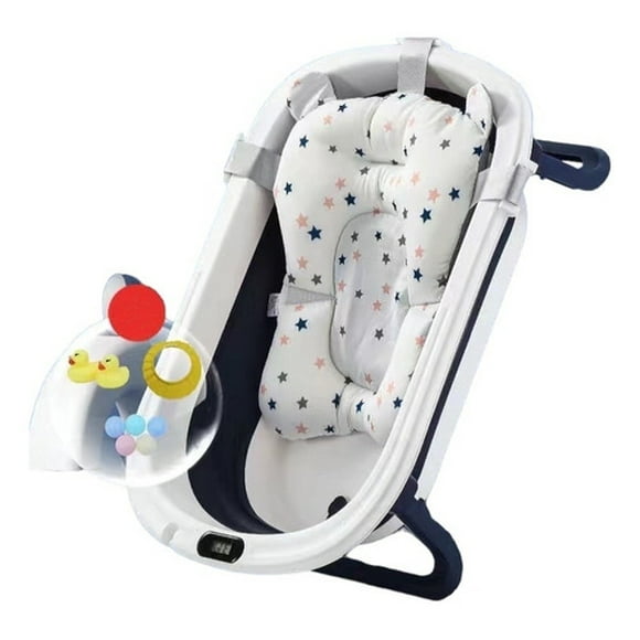 Bañera Plegable Con Cojín Y Más Accesorios Azul LuBabycas