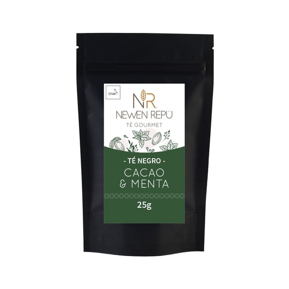 Té Negro Cacao Menta Premium Blend Gourmet 25g Newen Repü