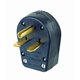 thumbnail image 1 of Enchufe Leviton 931 30/50 amperios, 250 voltios, ángulo, conexión a tierra, negro, 1 of 1