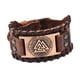 thumbnail image 3 of Retro Wristband Triangle Rune Triangle Letter Nordic Charm Bracelet Rune Bracelet Bangle Wristband , Cuero Rojo Cobre, 3 of 5