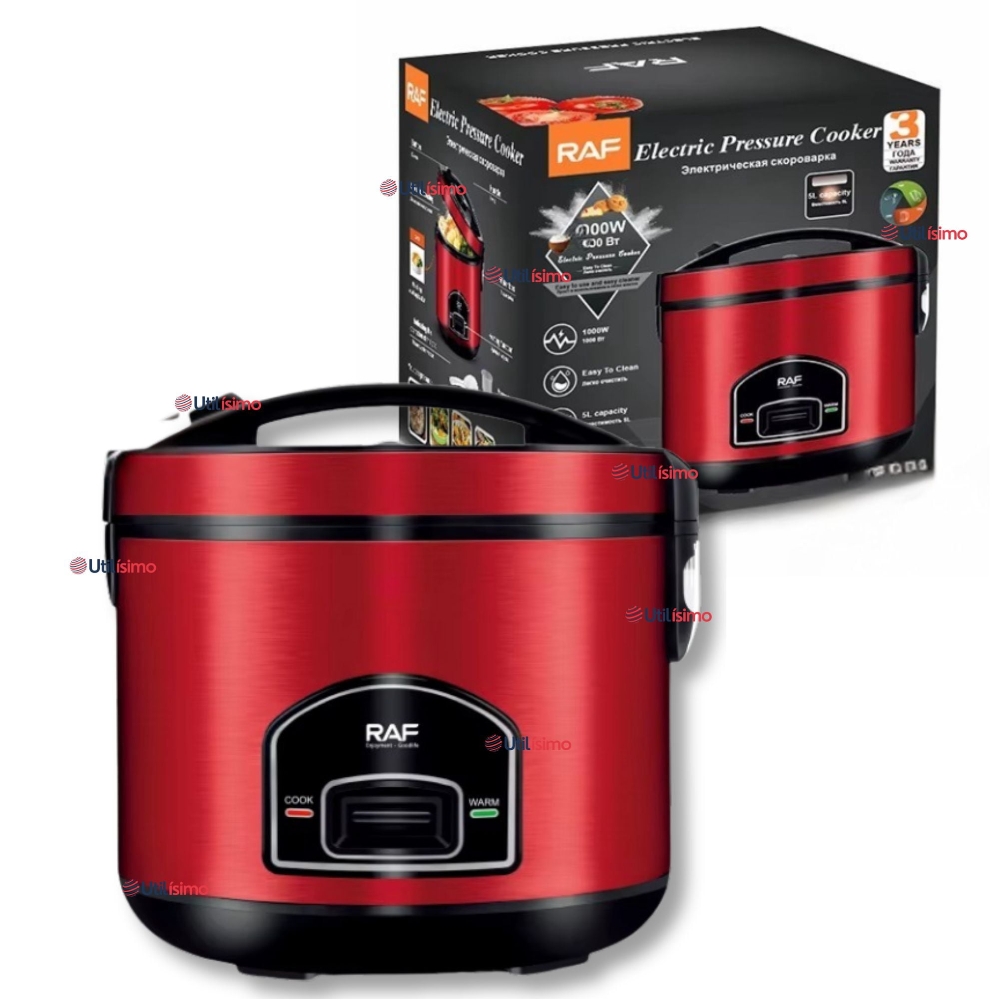 Raf - Olla Arrocera Multifuncional Eléctrica 5 Litros 900w De Potencia