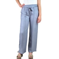 Likeshop - Pantalon Palazzo Mujer Tipo Lino Casual Semi Formal Tiro Alto 890